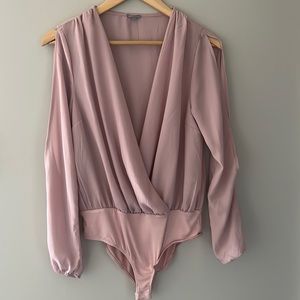 Blush Pink Bodysuit Blouse